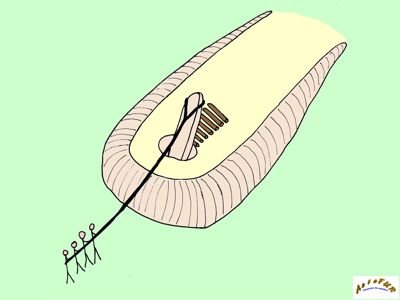 2éme phase de l'érection du menhir