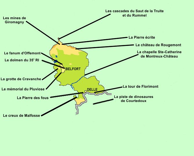 carte du territoire de belfort
