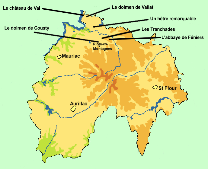 carte du cantal