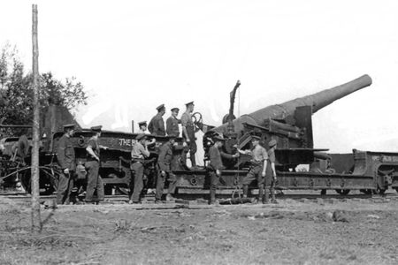 BL 92 inch Railway Gun Maricourt September 1916