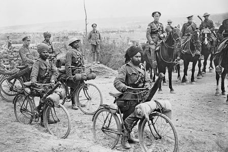 Indian bicycle troops Somme 1916 IWM Q 3983