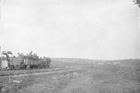 Soldaten Feldbahn bei Ornes 1916