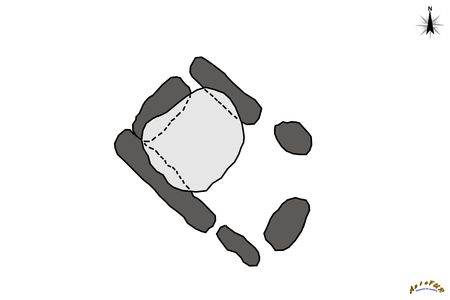 plan dolmen de Peyre Brune