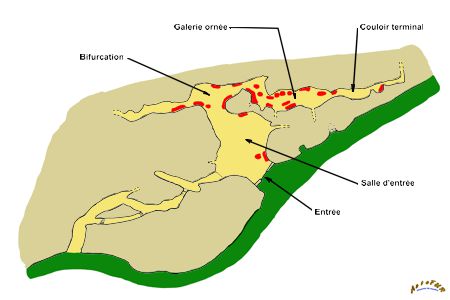 plan de la grotte de commarque