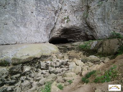 la sortie de la grotte