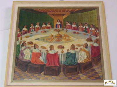 La table ronde avec le saint graal