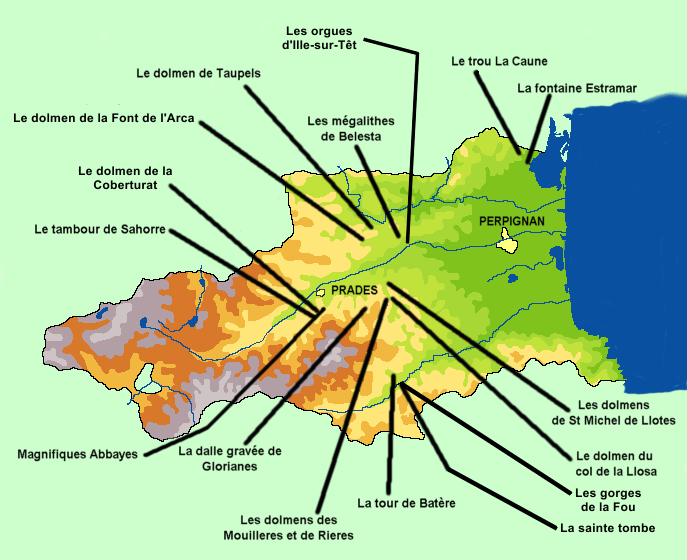 carte des pyrénées orientales
